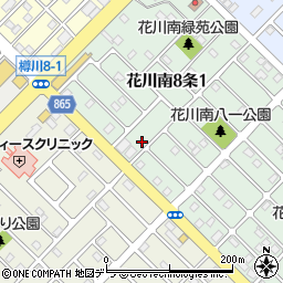 北海道石狩市花川南８条1丁目132周辺の地図