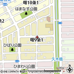 北海道札幌市手稲区曙９条1丁目周辺の地図
