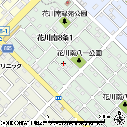 北海道石狩市花川南８条1丁目194周辺の地図