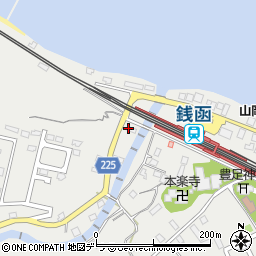 江刺家商店銭函店周辺の地図