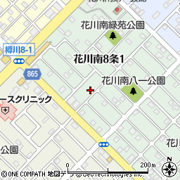 北海道石狩市花川南８条1丁目130周辺の地図