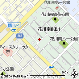 北海道石狩市花川南８条1丁目89周辺の地図