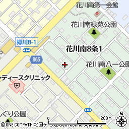 北海道石狩市花川南８条1丁目98周辺の地図