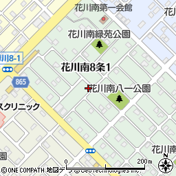 北海道石狩市花川南８条1丁目127周辺の地図