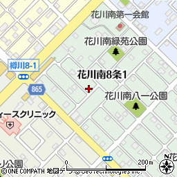 北海道石狩市花川南８条1丁目79周辺の地図