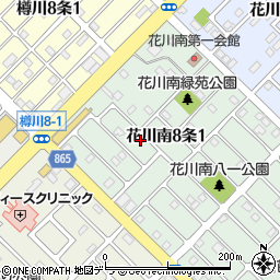 北海道石狩市花川南８条1丁目69周辺の地図