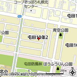 北海道札幌市北区屯田１０条周辺の地図