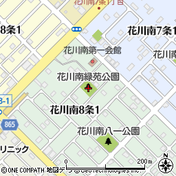 花川南緑苑公園周辺の地図