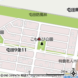 屯田こもれび公園トイレ周辺の地図