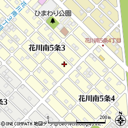 北海道石狩市花川南５条周辺の地図