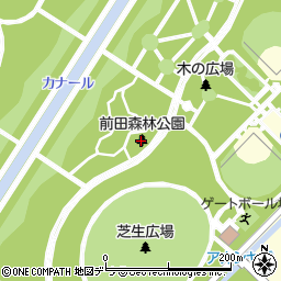 前田森林公園周辺の地図