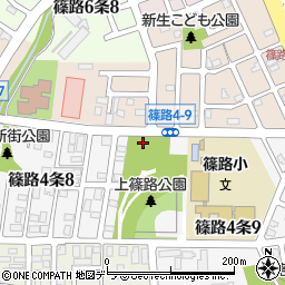 上篠路公園トイレ周辺の地図