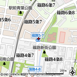 篠路小学校前周辺の地図