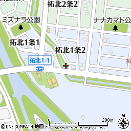北海道札幌市北区拓北１条2丁目2周辺の地図