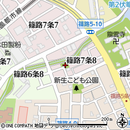 篠路新生風の子公園周辺の地図