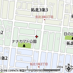 北海道札幌市北区拓北２条3丁目周辺の地図