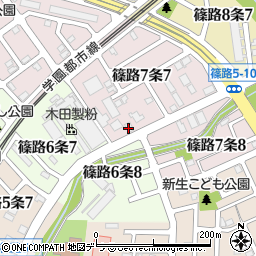 篠路中央商店街振興組合周辺の地図