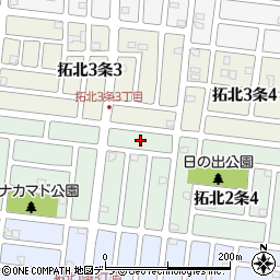 北海道札幌市北区拓北２条3丁目4周辺の地図