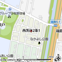 北海道札幌市北区西茨戸２条周辺の地図