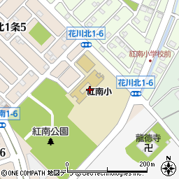 石狩市立紅南小学校周辺の地図