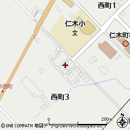 北海道余市郡仁木町西町3丁目19周辺の地図