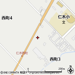 北海道余市郡仁木町西町3丁目28周辺の地図