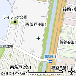 北海道札幌市北区西茨戸３条1丁目1周辺の地図