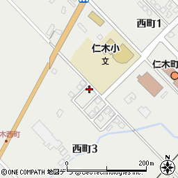 北海道余市郡仁木町西町3丁目10周辺の地図