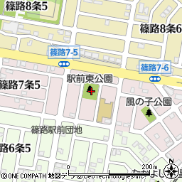 篠路駅前東公園周辺の地図