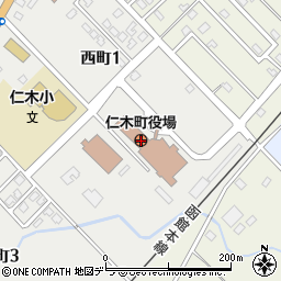 仁木町役場　財政課周辺の地図