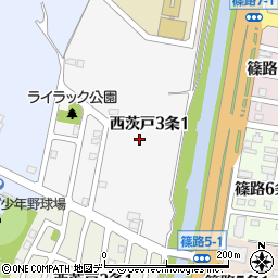 北海道札幌市北区西茨戸３条1丁目周辺の地図