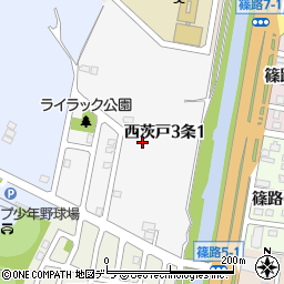 北海道札幌市北区西茨戸３条周辺の地図