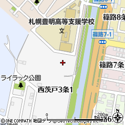 北海道札幌市北区西茨戸３条1丁目10周辺の地図