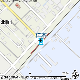 仁木駅周辺の地図
