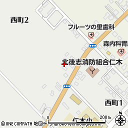 北海道余市郡仁木町西町2丁目46周辺の地図