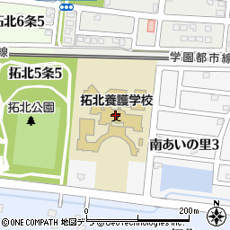 北海道拓北養護学校周辺の地図