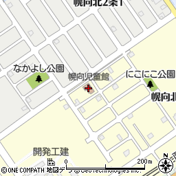 岩見沢市役所　幌向児童館周辺の地図