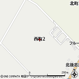 北海道余市郡仁木町西町2丁目周辺の地図