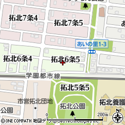 北海道札幌市北区拓北６条5丁目周辺の地図