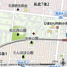北海道札幌市北区拓北６条2丁目11周辺の地図