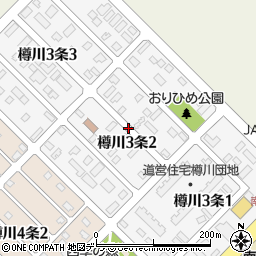 北海道石狩市樽川３条周辺の地図