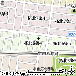 北海道札幌市北区拓北６条4丁目2周辺の地図