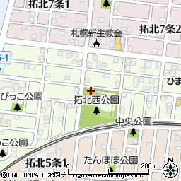 北海道札幌市北区拓北６条周辺の地図