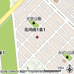 北海道石狩市花川南１条1丁目258周辺の地図