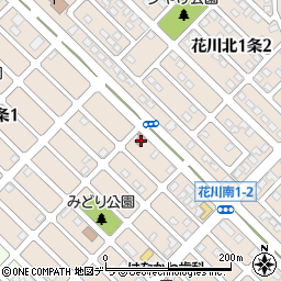 石狩花川南一条郵便局周辺の地図