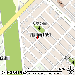 北海道石狩市花川南１条1丁目136周辺の地図