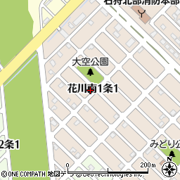 北海道石狩市花川南１条1丁目127周辺の地図