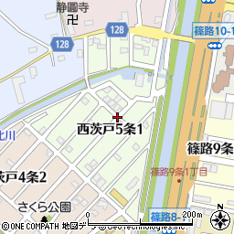 北海道札幌市北区西茨戸５条周辺の地図