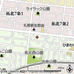 北海道札幌市北区拓北６条2丁目3周辺の地図