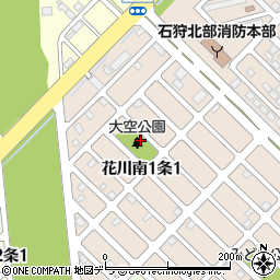 花川南大空公園周辺の地図